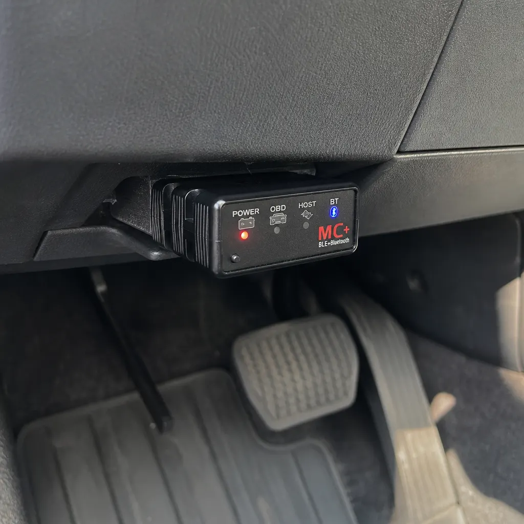 Bluetooth 4.0 OBD2 Vehicle Diagnostic Adapter in use