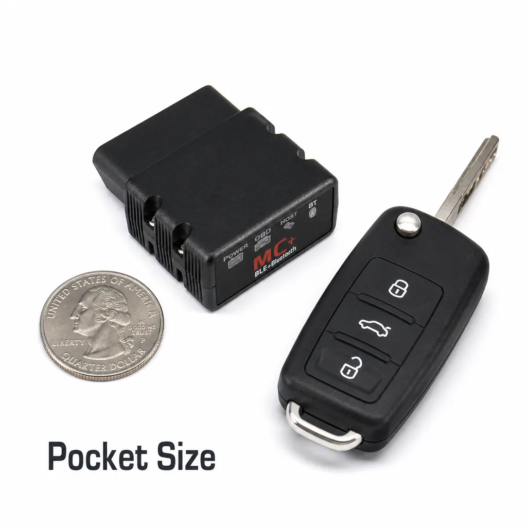 Bluetooth 4.0 OBD2 Vehicle Diagnostic Adapter in use
